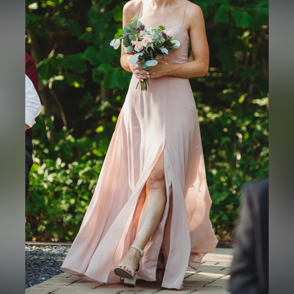 Dusty Rose floor length dress